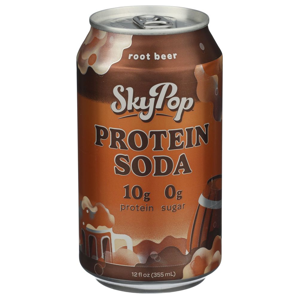 Skypop Root Beer Protein Soda, 12 Fluid Ounce -- 12 Per Case