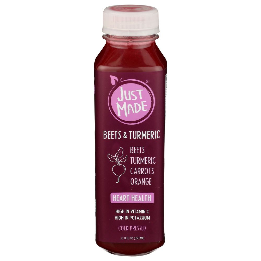 Just Made Heart Health Beets And Turmeric Cold-pressed Juice, 11.8 Fluid Ounce -- 8 Per Case