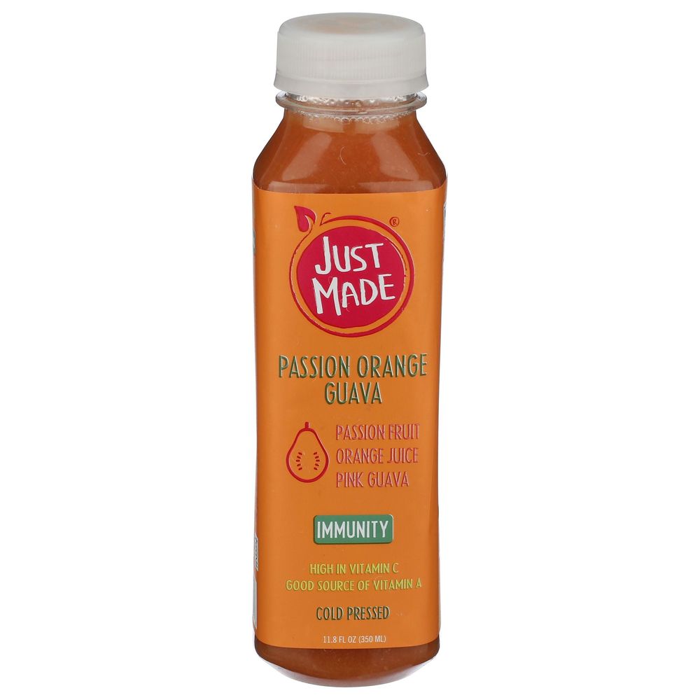 Just Made Immunity Passion Orange Guava Cold-pressed Juice, 11.8 Fluid Ounce -- 8 Per Case
