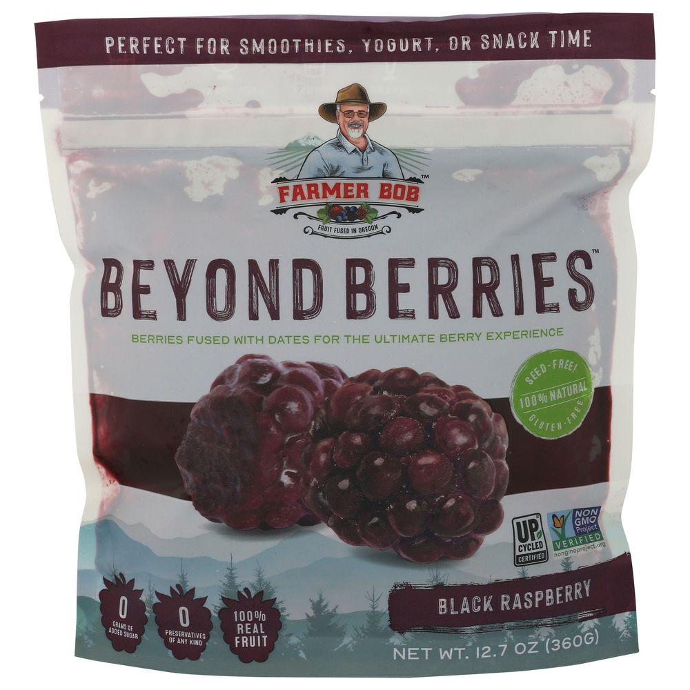 Farmer Bob Beyond Berries Black Raspberry Fused With Dates, 12.7 Ounce -- 6 Per Case