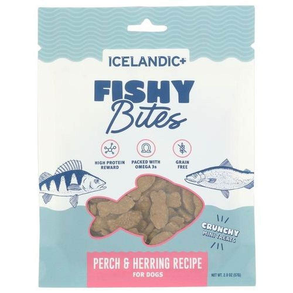 Icelandic Plus Perch And Herring Recipe Fishy Bites For Dog, 2 Ounce -- 6 Per Case