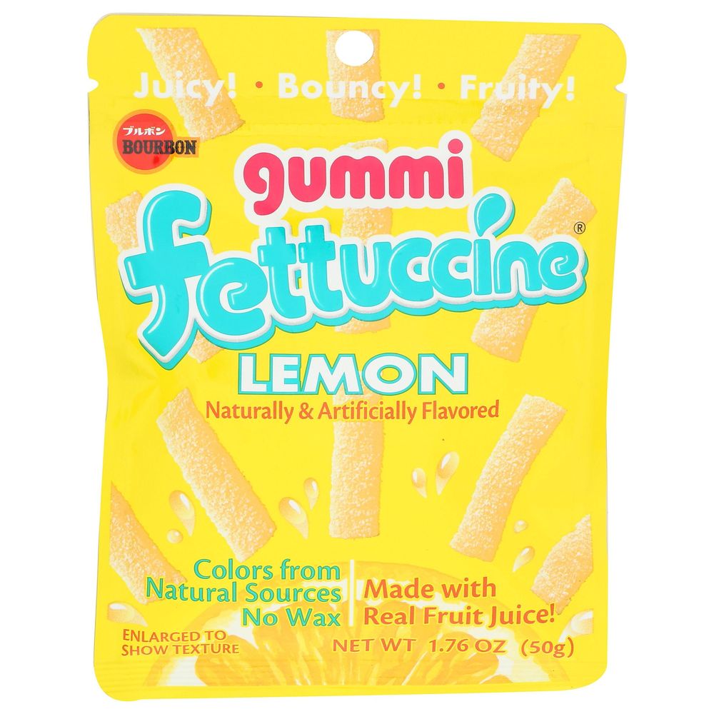 Bourbon Fettuccine Lemon Gummi Candy, 1.76 Ounce -- 10 Per Case