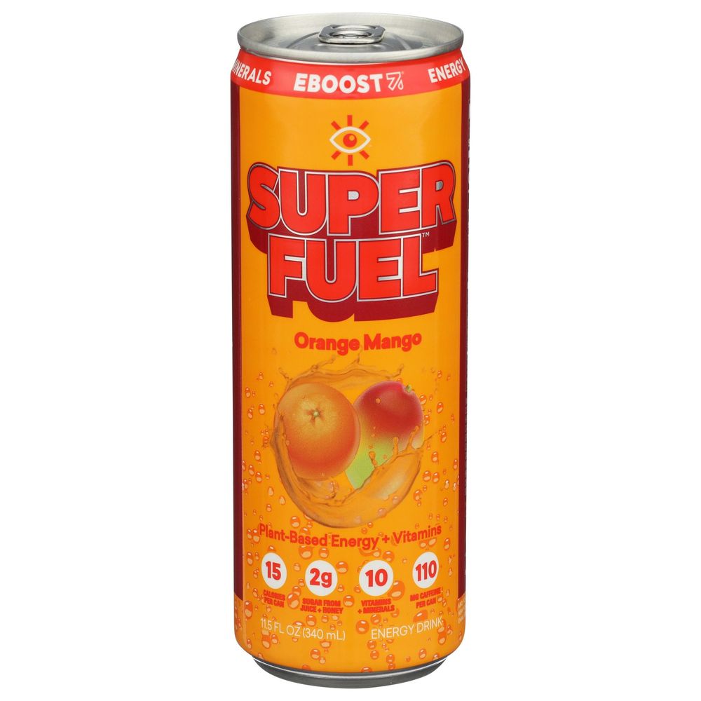Eboost Super Fuel Orange Mango Energy Drink, 12 Ounce -- 12 Per Case