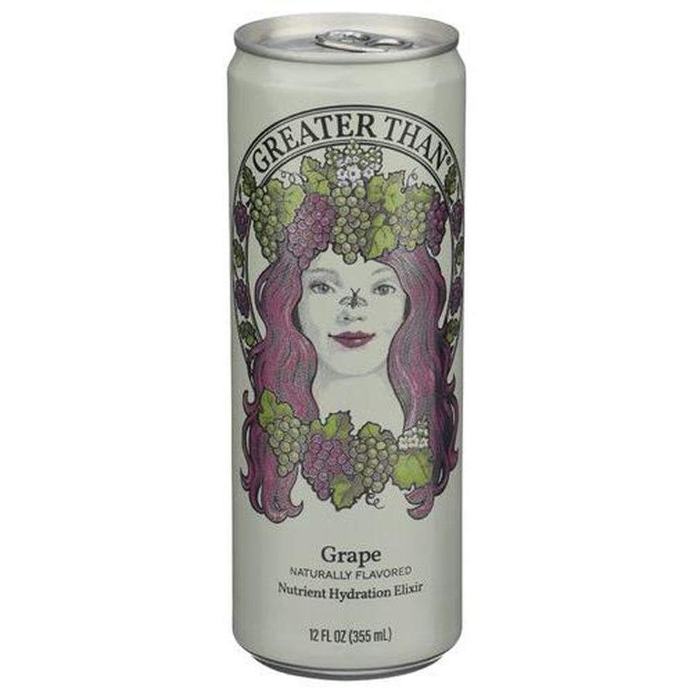 Greater Than Grape Nutrient Hydration Elixir, 12 Fluid Ounce -- 12 Per Case