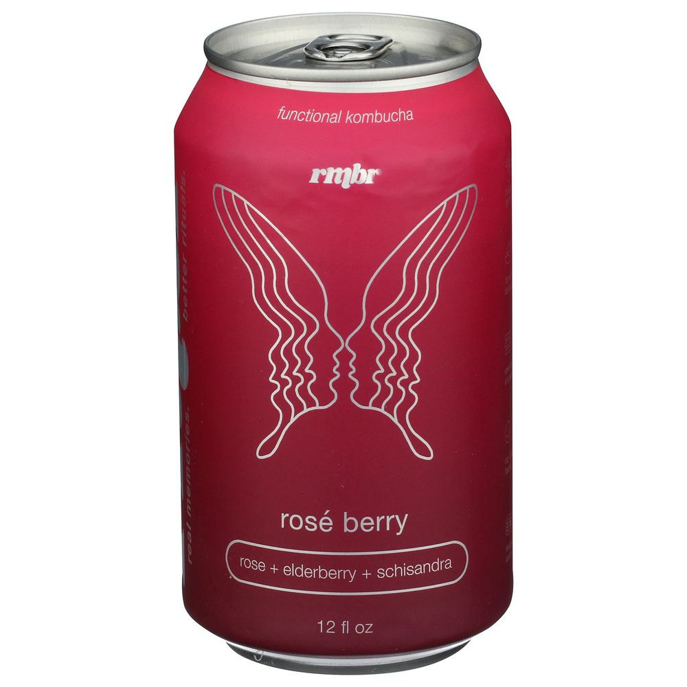 Rmbr Elderberry Rose Kombucha, 12 Fluid Ounce -- 12 Per Case