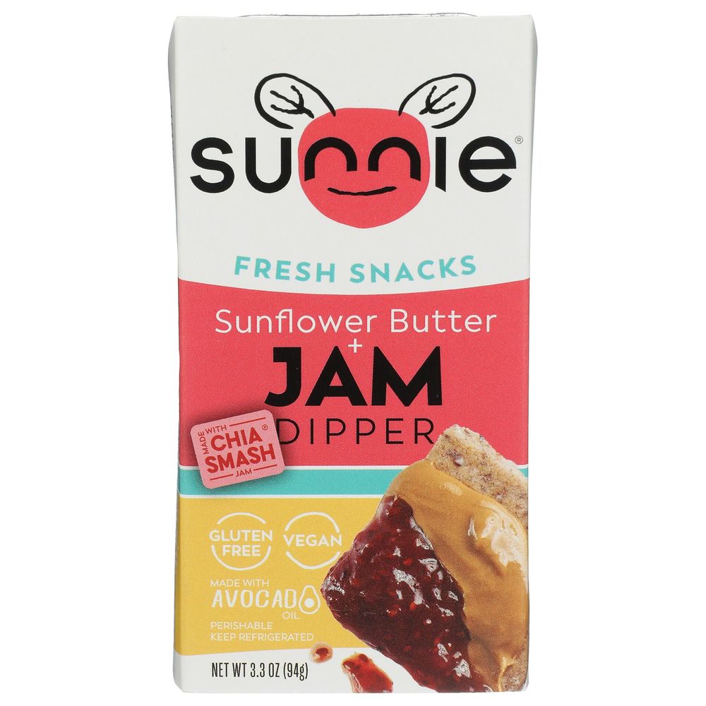 Sunnie Sunflower Butter Plus Jam Dipper Snacks, 3 Ounce -- 8 Per Case