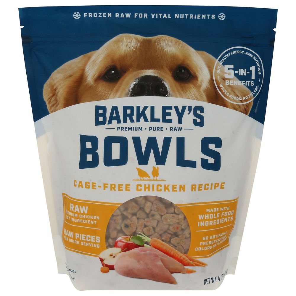 Barkleys Bag Raw Chicken Bowl Dog Food, 4 Pound -- 6 Per Case