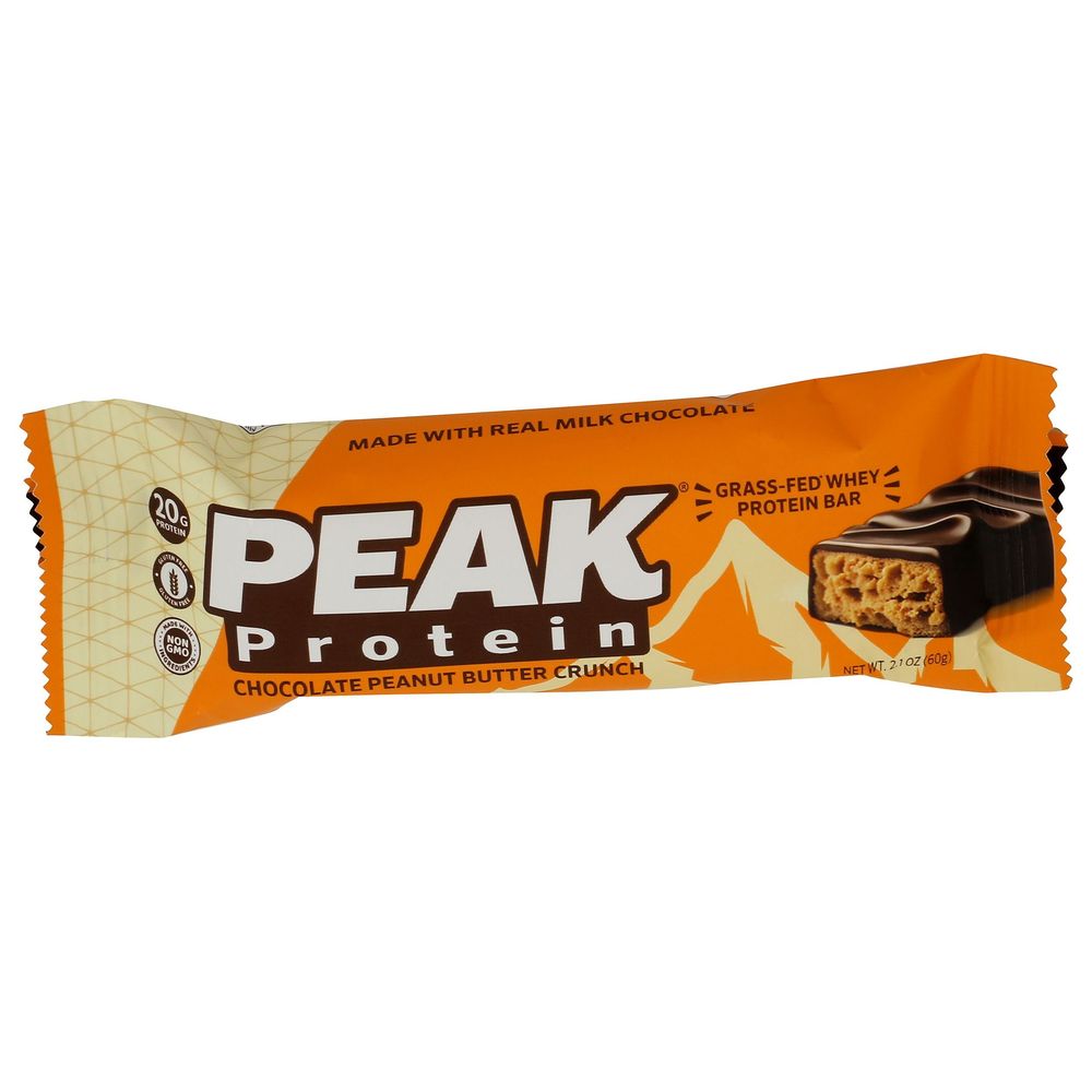 Peak Chocolate Peanut Butter Crunch Protein Bar, 2.1 Ounce -- 12 Per Case