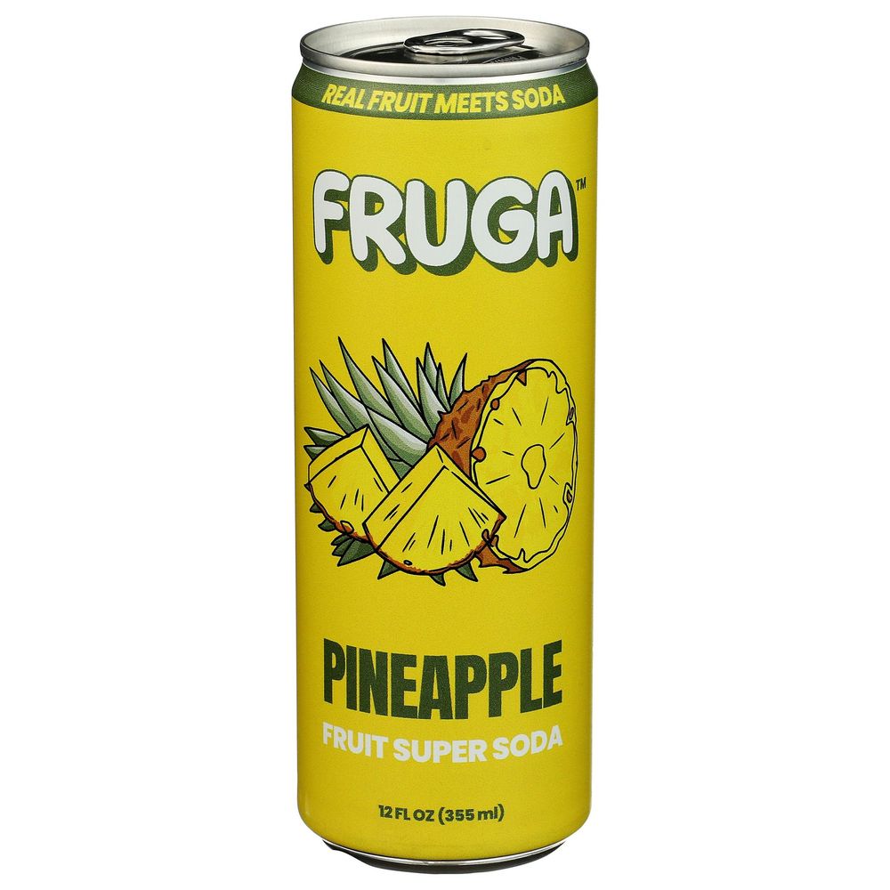 Fruga Pineapple Prebiotic Soda, 12 Fluid Ounce -- 12 Per Case