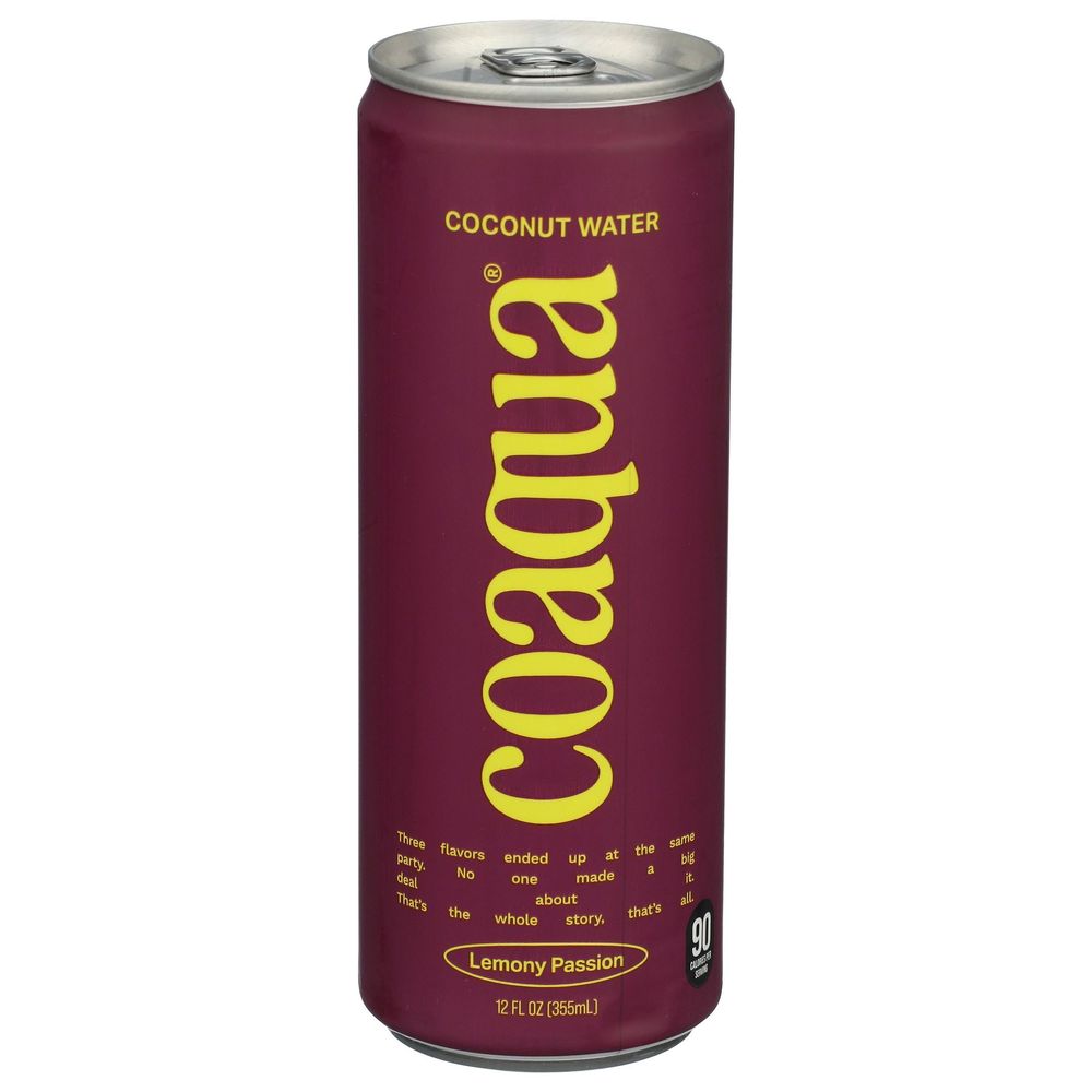 Coaqua Lemony Passion Coconut Water, 12 Fluid Ounce -- 12 Per Case