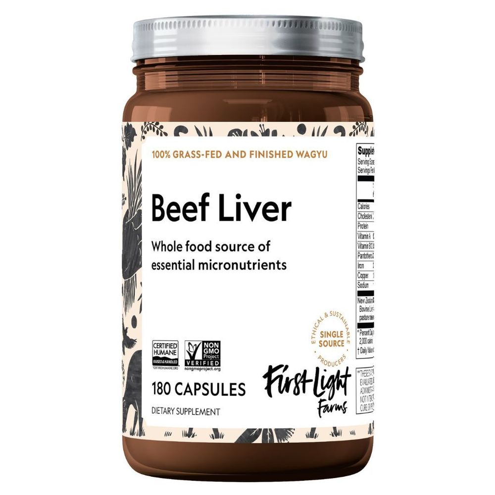 First Light Beef Liver Capsules, 180 Count