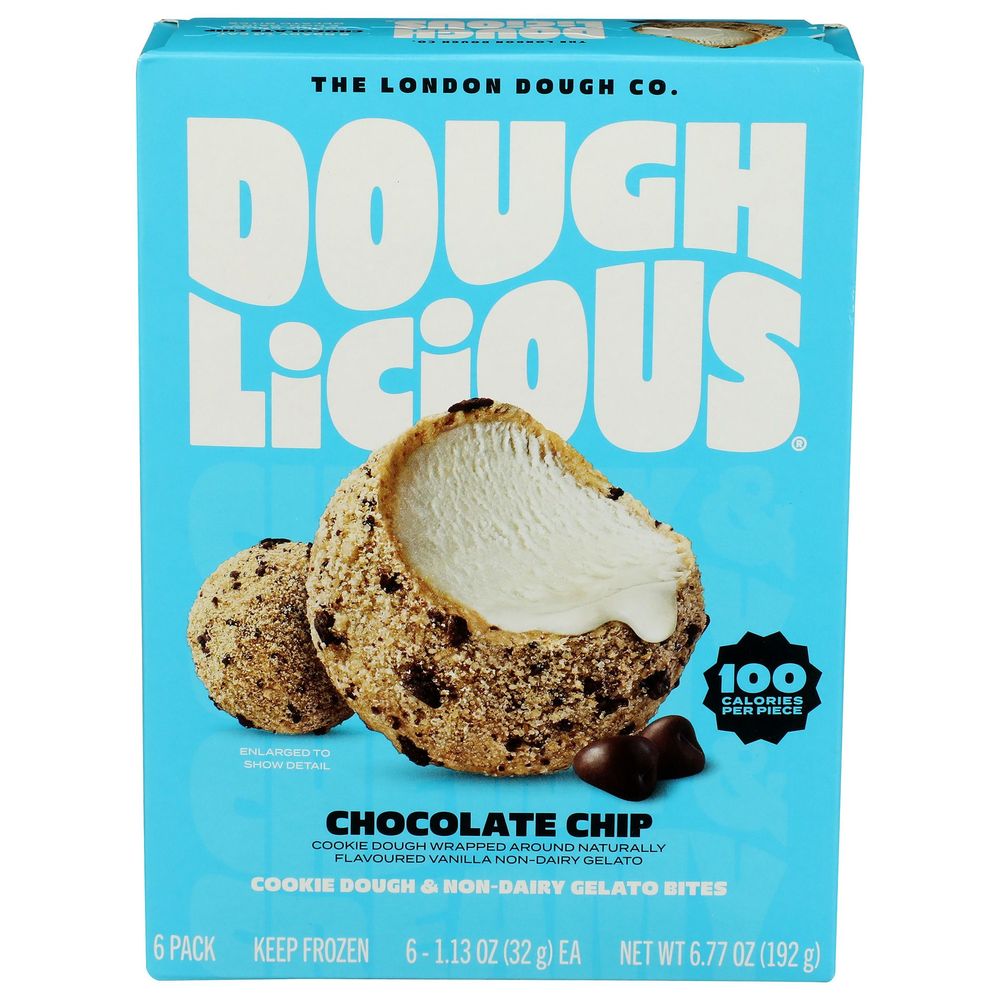 Doughlicious Chocolate Chip Cookie Dough And Gelato Bites, 6.77 Ounce -- 6 Per Case