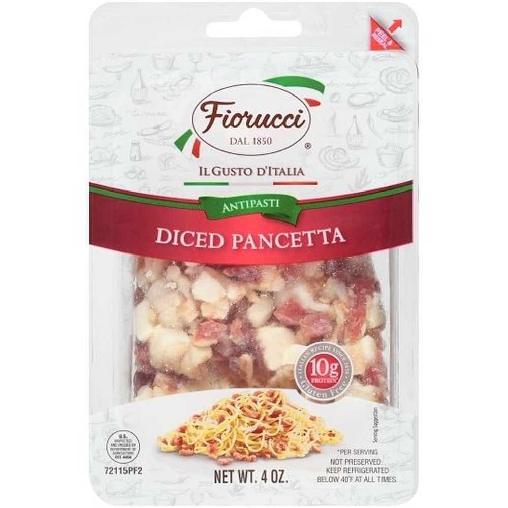 Fiorucci Diced Pancetta, 4 Ounce -- 12 Per Case