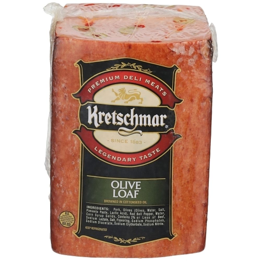 Kretschmar Premium Deli Meats Olive Loaf, 4 Pound -- 2 Per Case