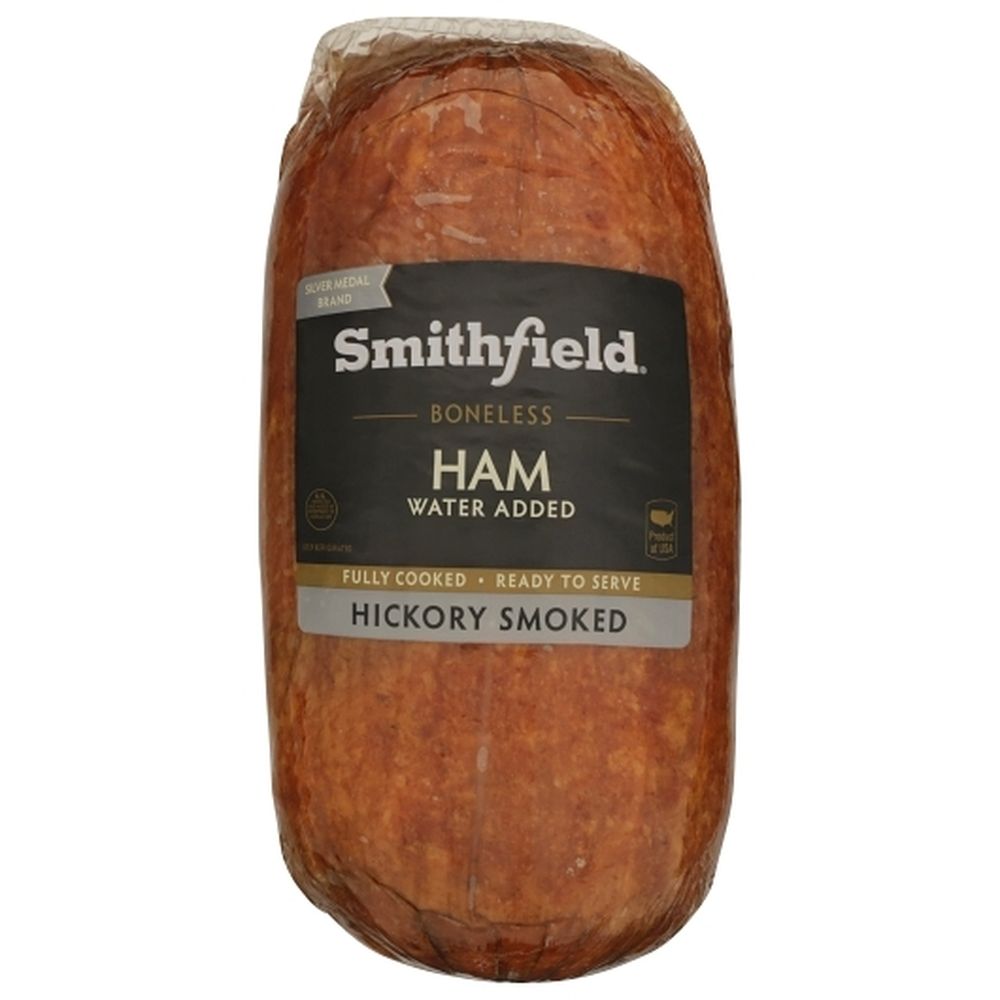 Smithfield Water Added Hickory Smoked Boneless Ham, 12.125 Pound -- 2 Per Case