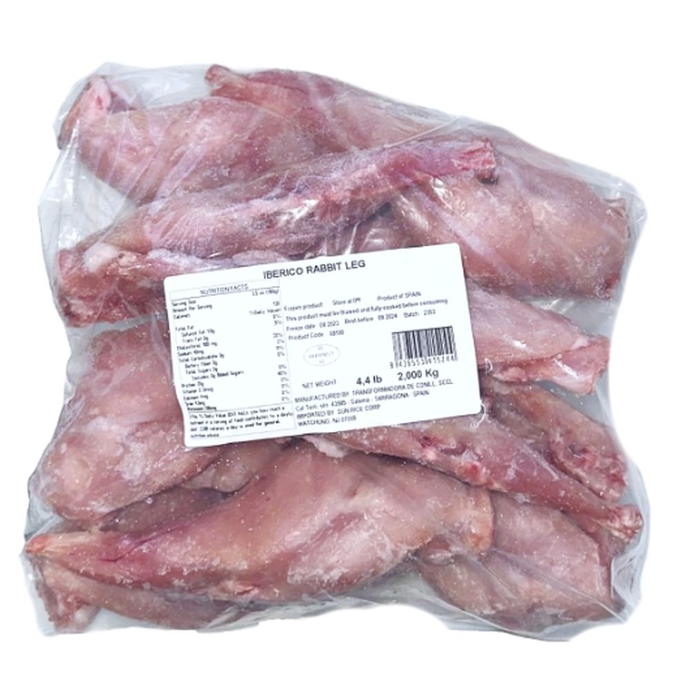 Vallehermoso Vacuum Packed Raw Iberico Rabbit Hind Legs, 9 Ounce -- 24 ...