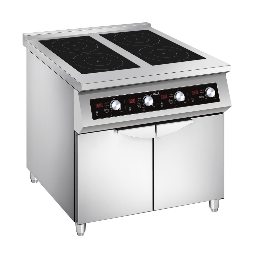 Eurodib Commercial Freestanding Induction Cooktop, 27.5 X 31.4 X 35.8 Inch