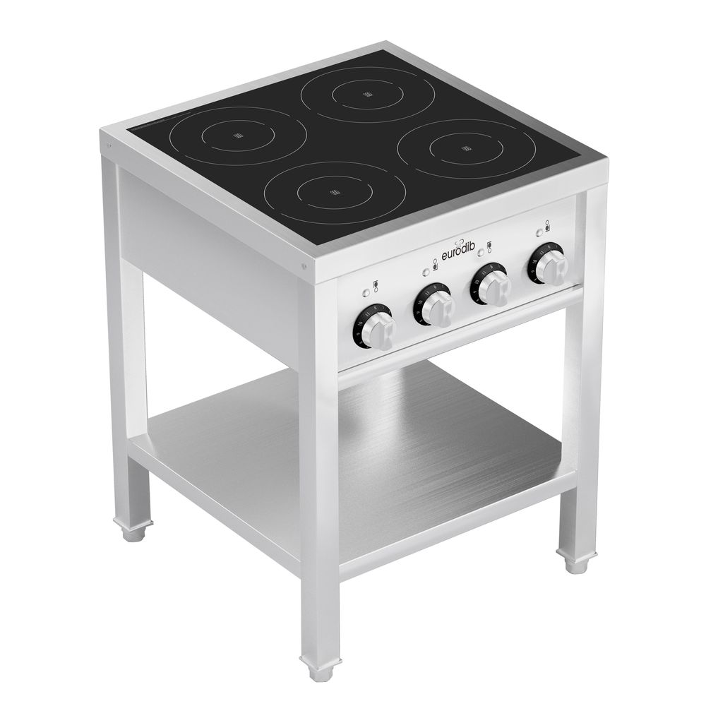 Eurodib Commercial Freestanding Induction Cooktop, 25.8 X 25.8 X 35.9 Inch