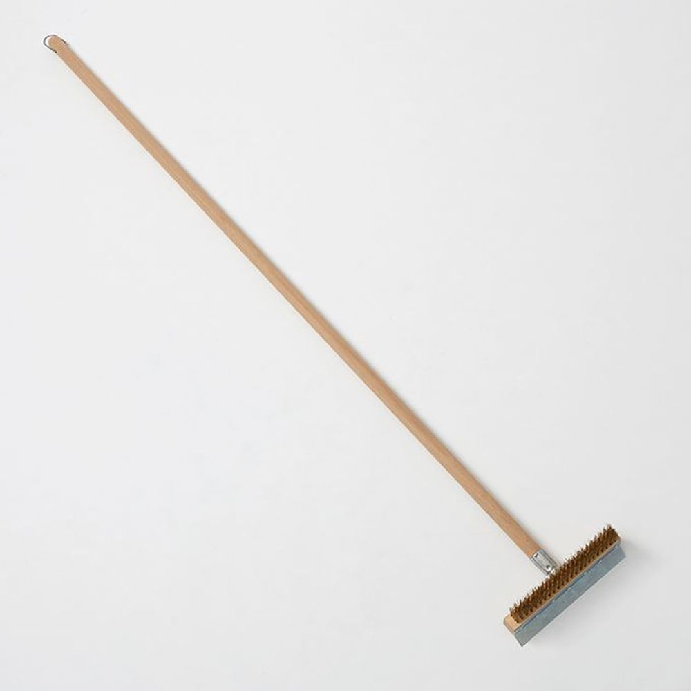 American Metalcraft Pizza Oven Brush With 60 Inch Wood Handle