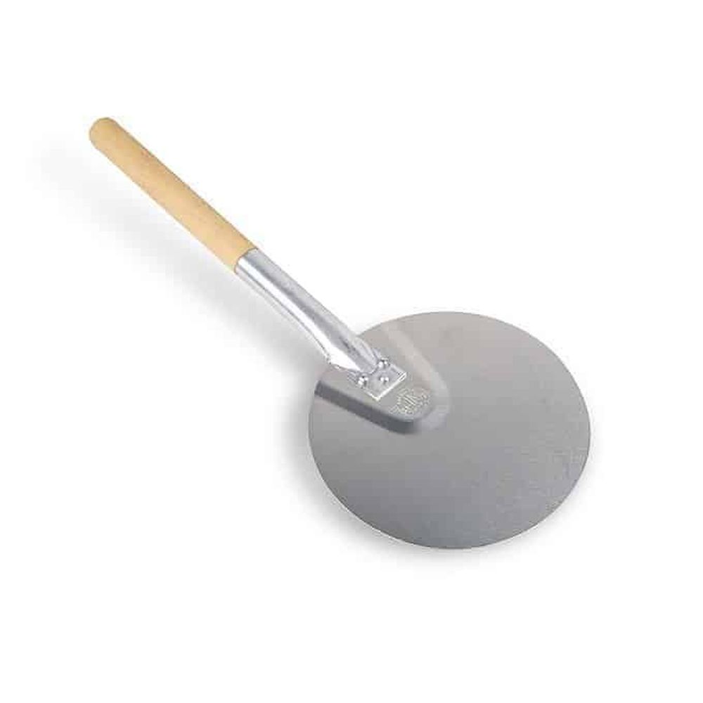 American Metalcraft Aluminum Round Blade Pizza Peel With Light Brown Wood Handle, 8 Inch Dia. X 20 Inch Length Blade Overall -- 6 Per Case