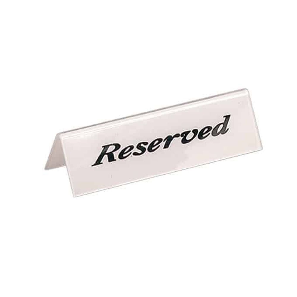 American Metalcraft Acrylic Heavy Weight Reserved Sign, 6 Inch Length X 2 Inch Height -- 576 Per Case