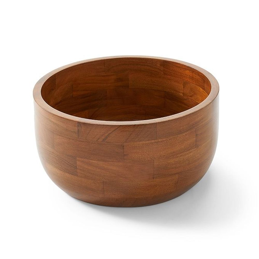 American Metalcraft Brown Loft Acacia Wood Round Bowl, 232 Ounce Capacity -- 4 Per Case