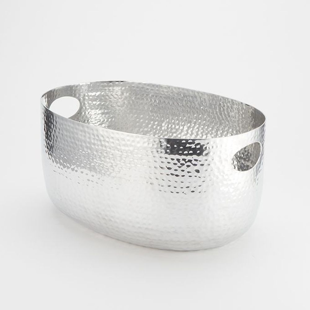 American Metalcraft Silver Hammered Aluminum Beverage Tub, 10 Quart Capacity -- 2 Per Case