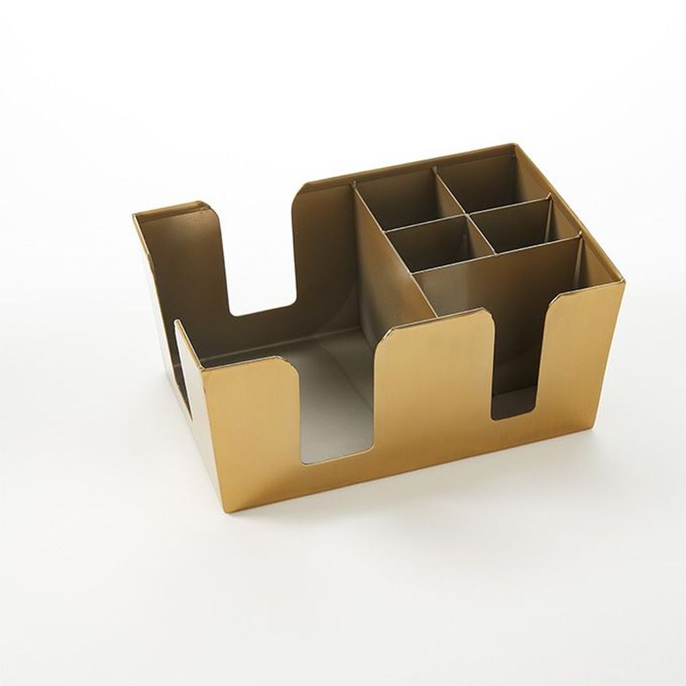 American Metalcraft Gold Stainless Steel Bar Caddy, 9-1/8 X 5-7/8 X 4-1/8 Inch -- 6 Per Case