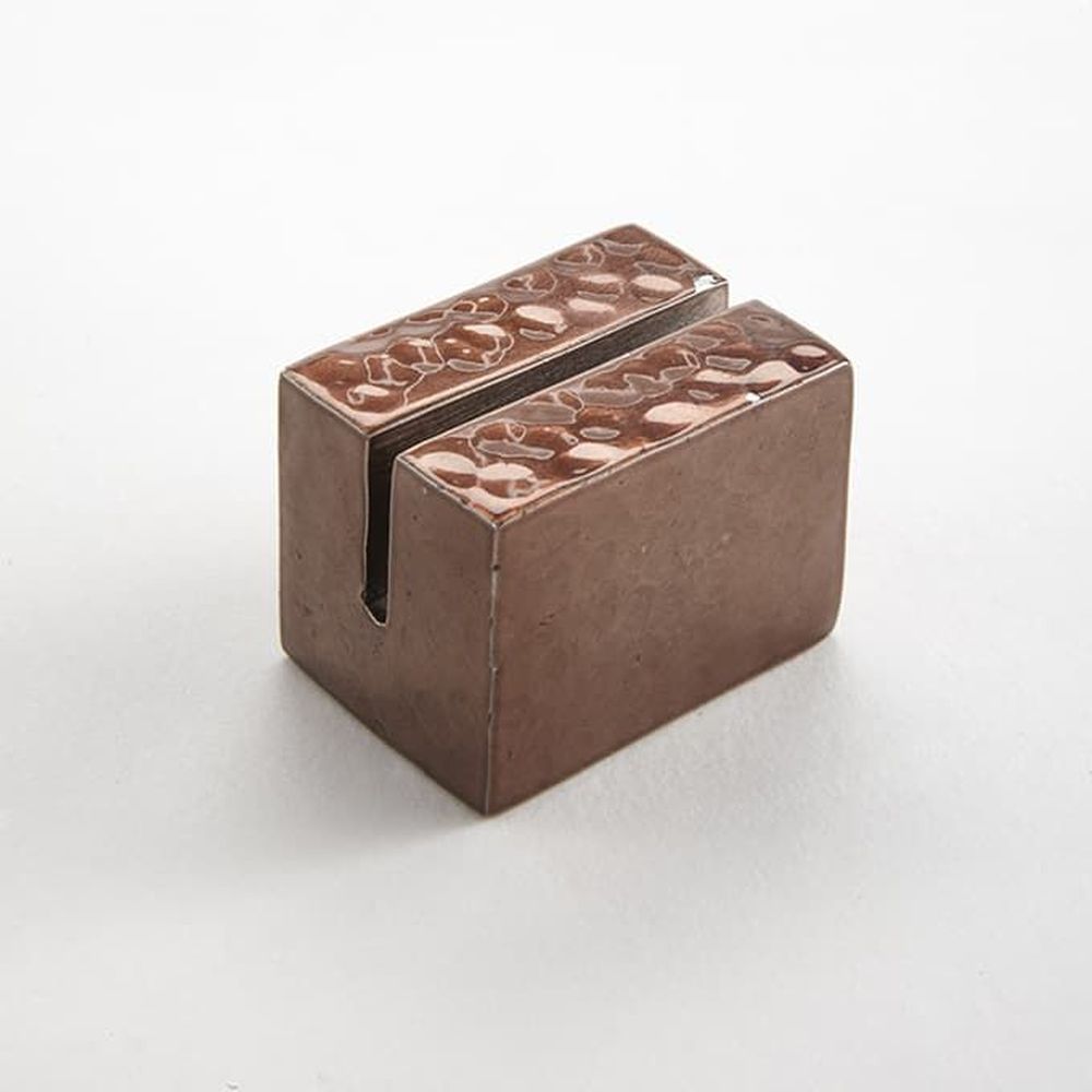 American Metalcraft Copper Hammered Cast Aluminum Rectangular Card Holder, 1-1/4 X 7/8 X 7/8 Inch -- 144 Per Case