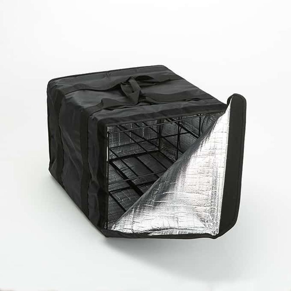 American Metalcraft Black Polyester Deluxe Pizza Delivery Bag With Rack, 19-1/2 X 19-1/2 X 14-1/2 Inch Height
