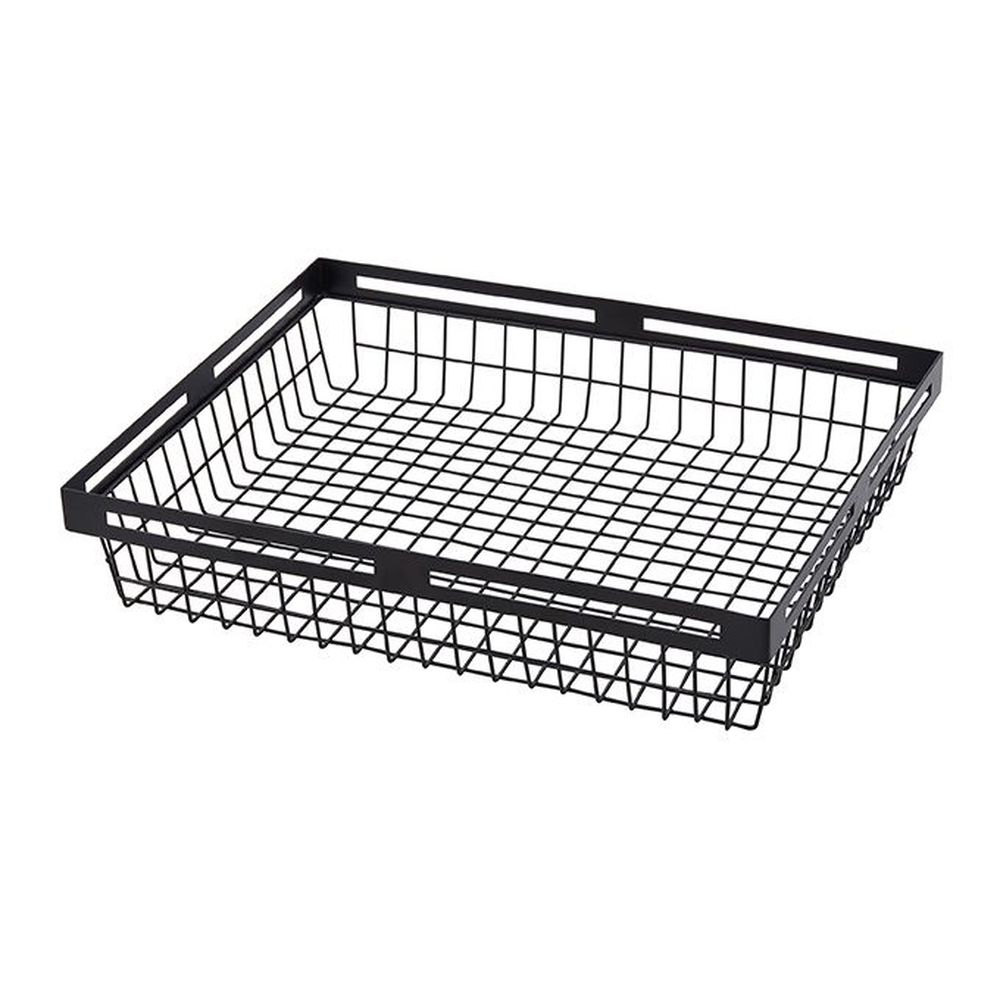 American Metalcraft Black Twilight Collection Iron Rectangular Nestable Basket, 15 X 12 X 3 Inch -- 8 Per Case