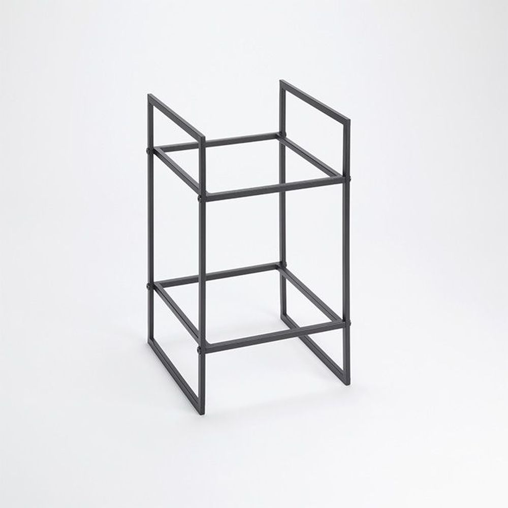 American Metalcraft Black Twilight Collection Iron Two-tier Riser, 10 X 10 X 16-1/2 Inch