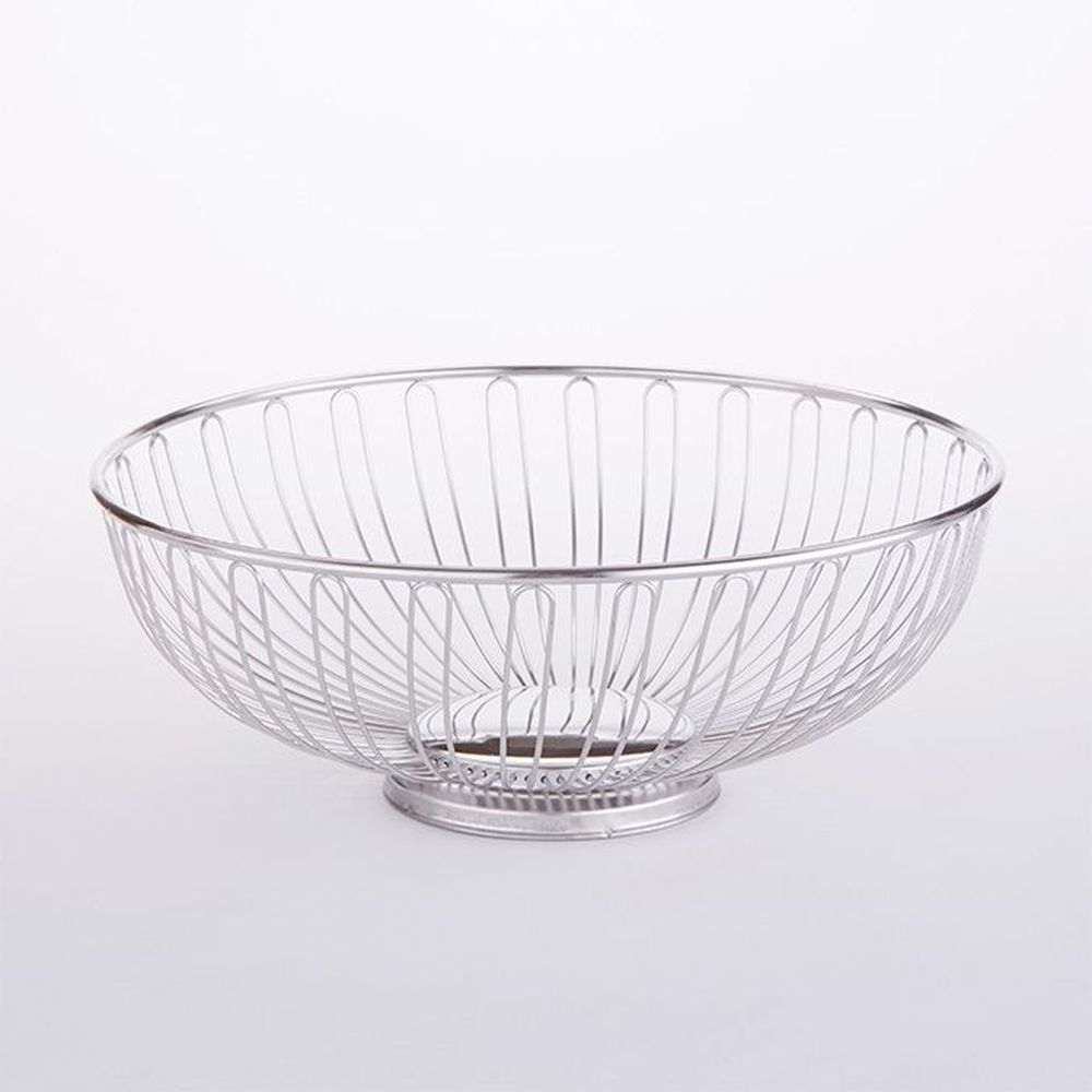 American Metalcraft Silver Stainless Steel Wire Round Basket, 11-3/8 Inch Dia. X 4 Inch Height -- 16 Per Case