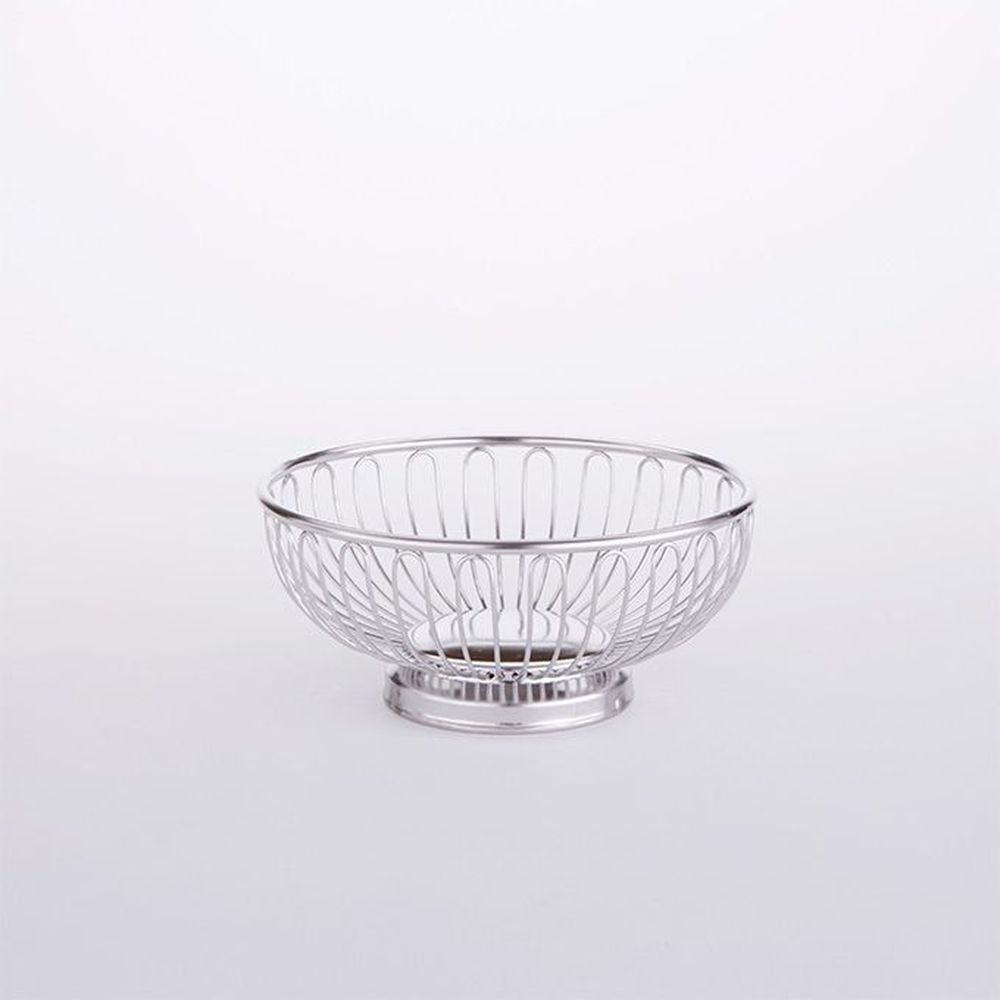 American Metalcraft Silver Stainless Steel Wire Round Basket, 6-7/8 Inch Dia. X 2-7/8 Inch Height -- 36 Per Case