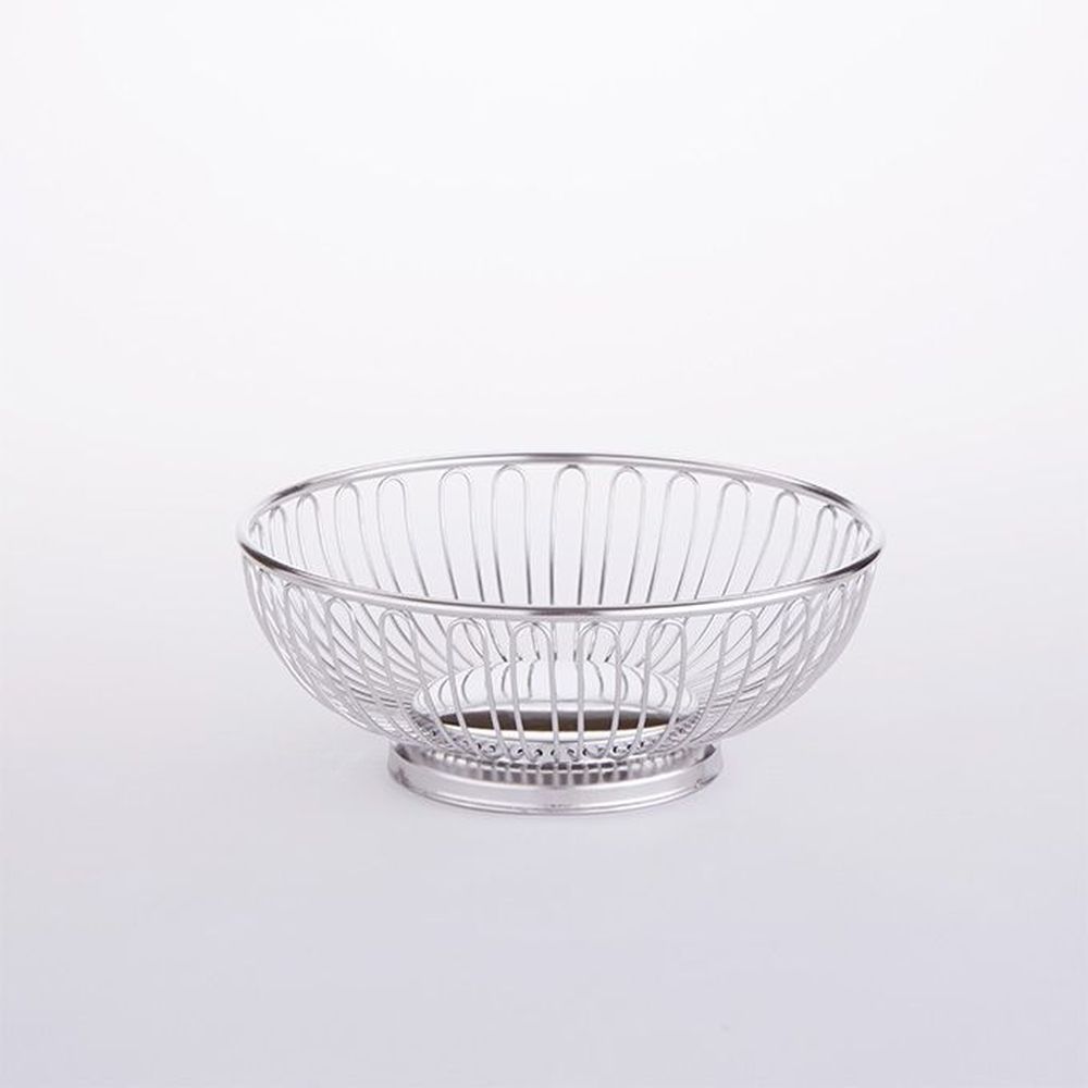 American Metalcraft Silver Stainless Steel Round Basket, 8-1/8 Inch Dia. X 3 Inch Height -- 24 Per Case