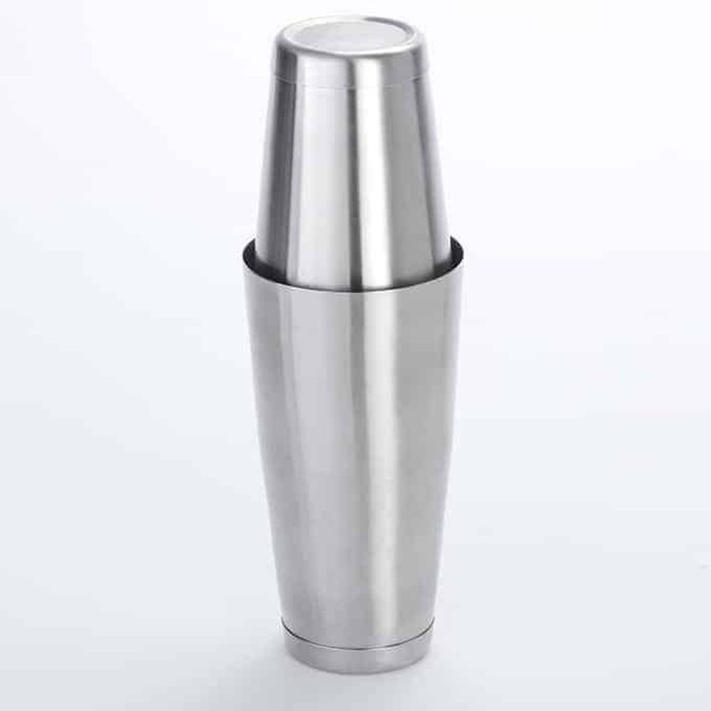 American Metalcraft Silver Stainless Steel Satin-finish Weighted Boston Shaker Set, 18 And 28 Ounce Capacity -- 24 Per Case