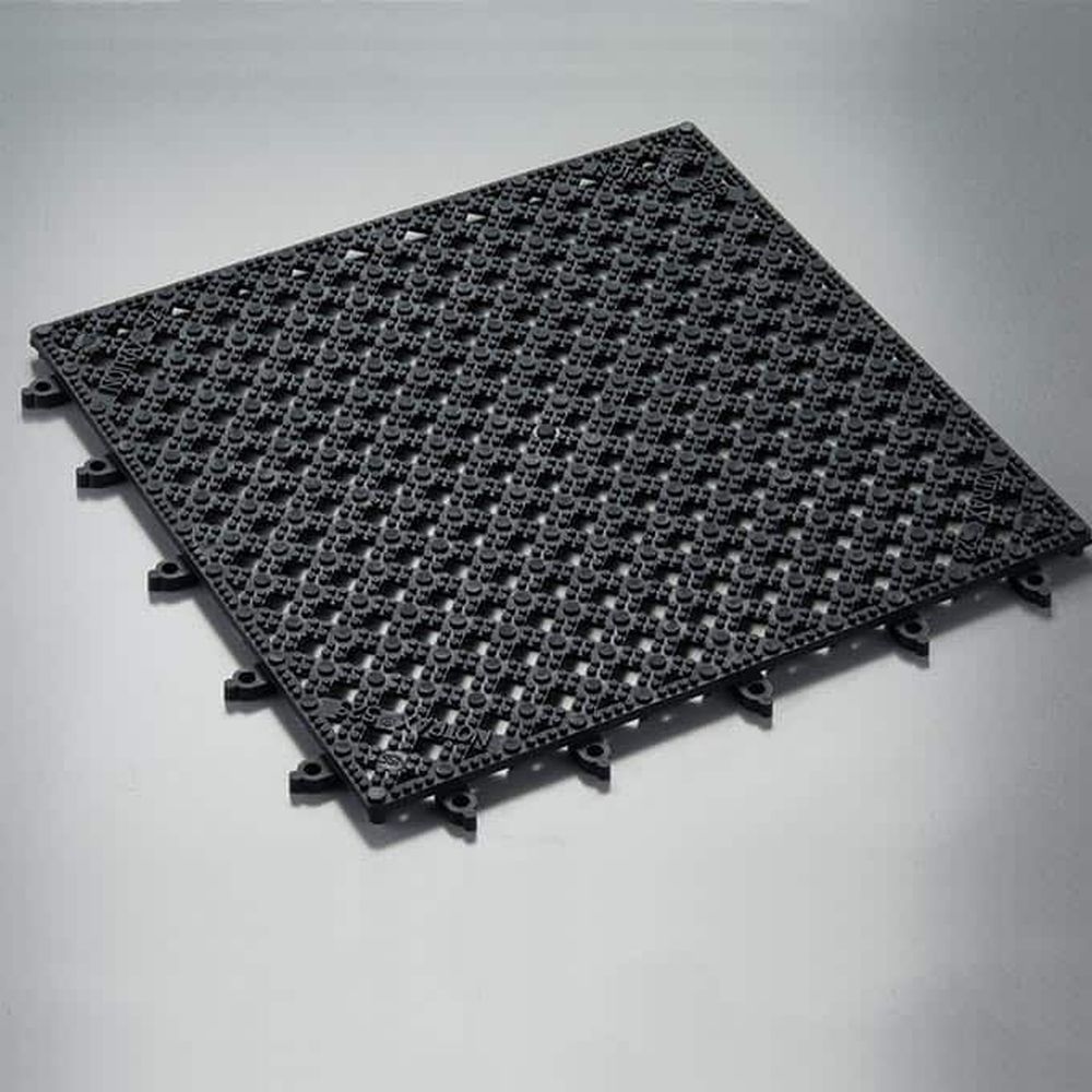 American Metalcraft Black Vinyl Square Bar Tile, 12 Inch Length X 12 Inch Width -- 24 Per Case