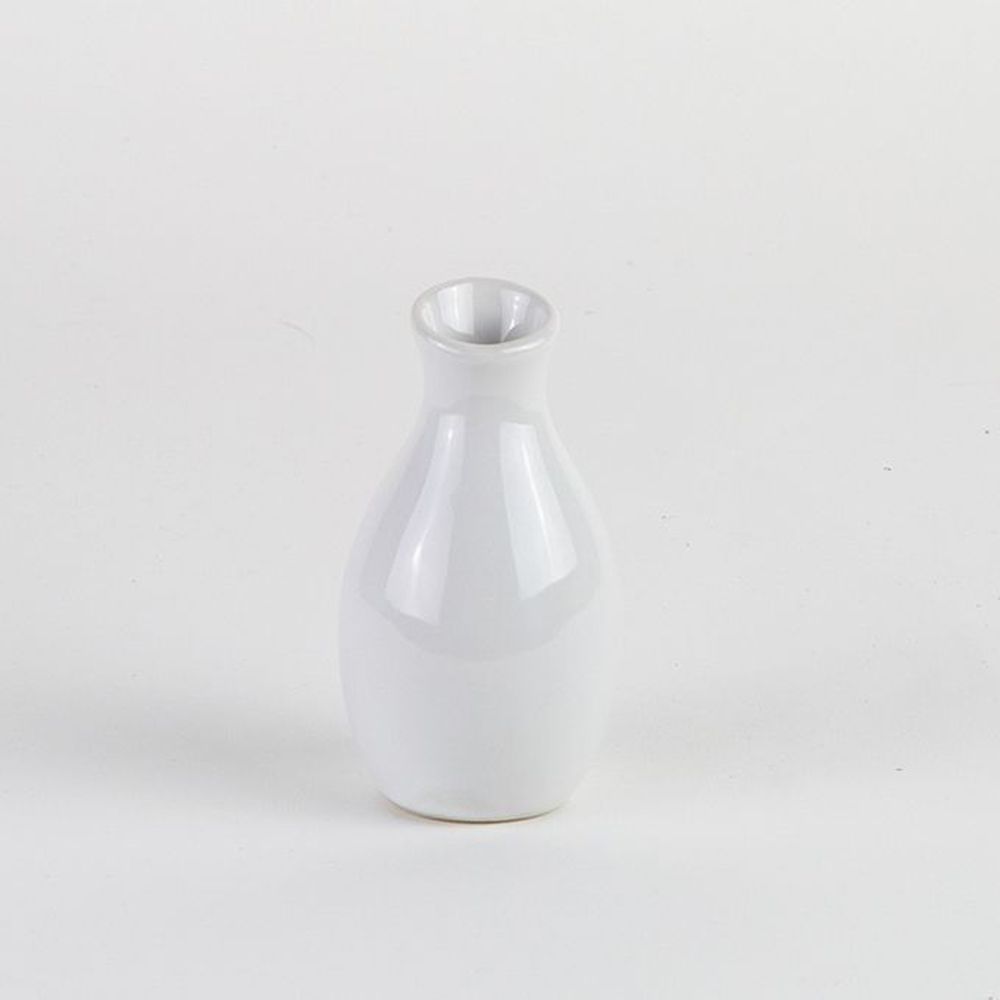 American Metalcraft White Ceramic Bud Vase, 2 Inch Dia. X 3 7/8 Inch Height -- 144 Per Case