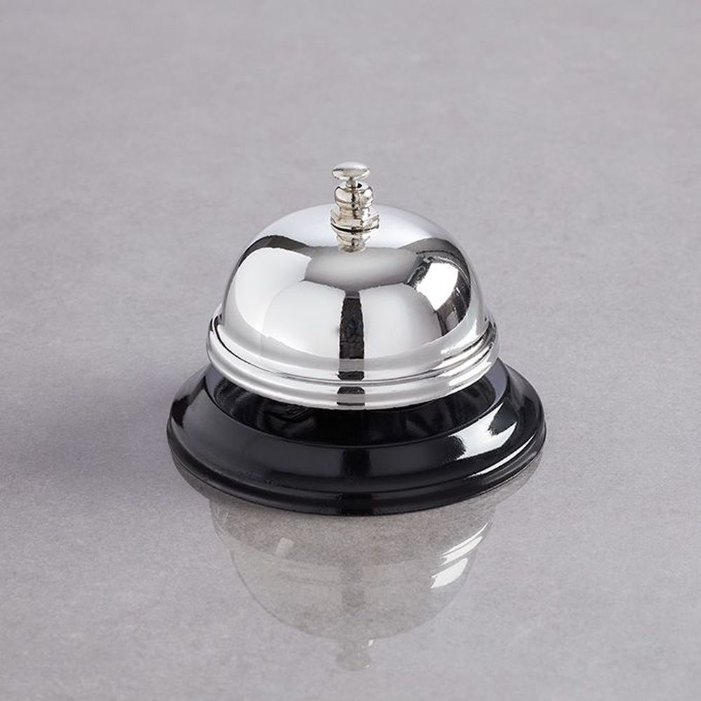 American Metalcraft Silver/black Nickel-plated Stainless Steel Call Bell, 3-3/8 Inch Dia. -- 144 Per Case