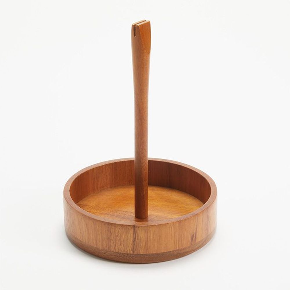 American Metalcraft Loft Collection Brown Acacia Wood Condiment Caddy, 7-1/4 Inch Dia. X 10 Inch Height -- 10 Per Case