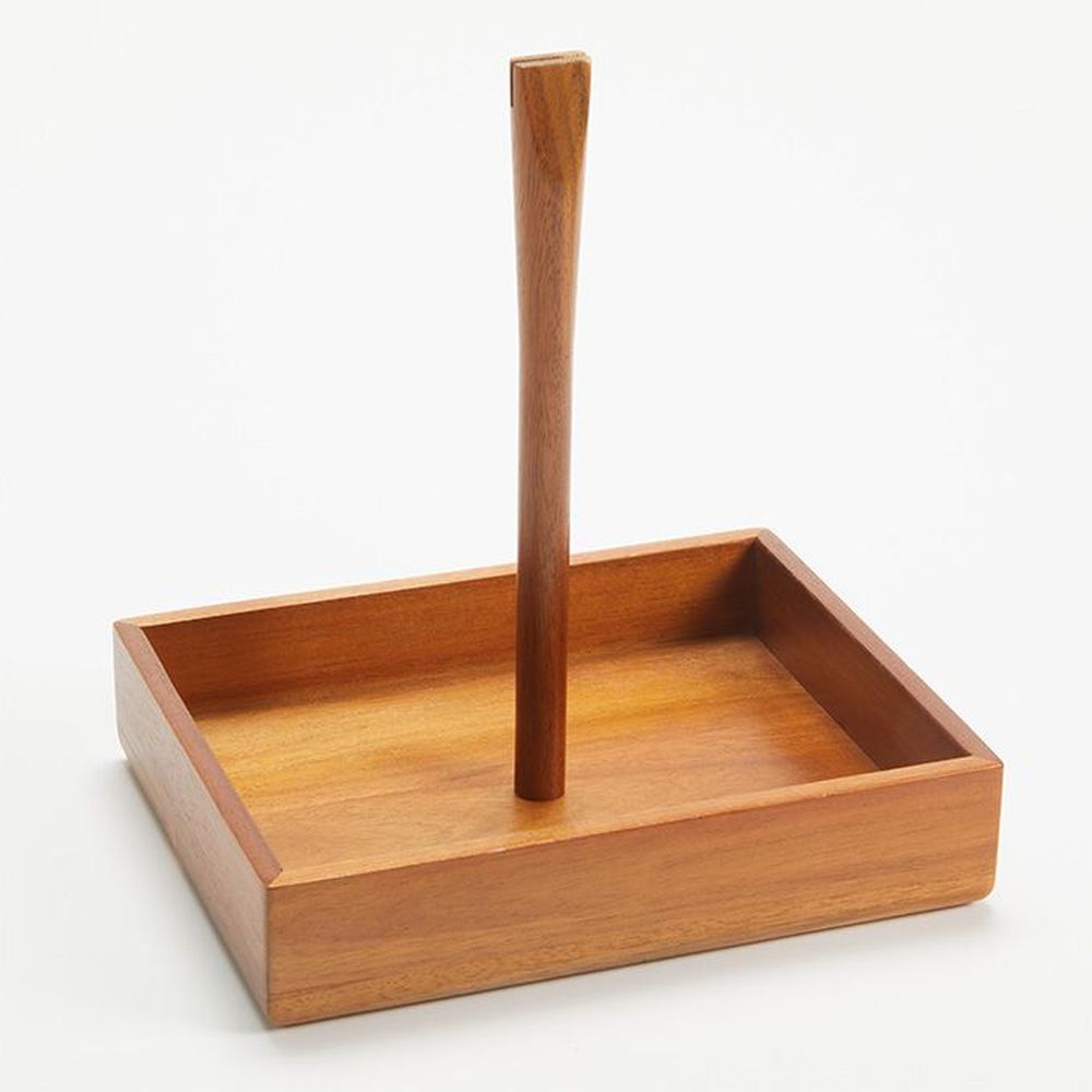 American Metalcraft Loft Collection Brown Acacia Wood Condiment Caddy, 9-1/8 X 7-1/8 X 10 Inch -- 10 Per Case