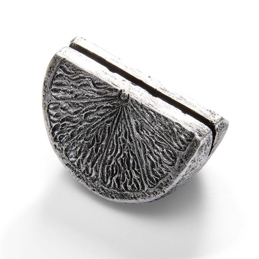 American Metalcraft Silver Polyresin Citrus Slice Whimsical Card Holder, 1-7/8 X 1-1/2 X 1-1/8 Inch -- 60 Per Case