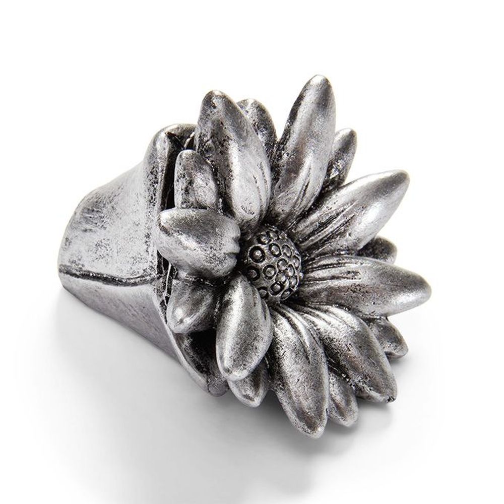 American Metalcraft Silver Polyresin Daisy Whimsical Card Holder, 2 X 1-7/8 X 1-1/2 Inch -- 60 Per Case