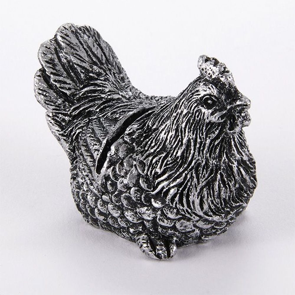 American Metalcraft Silver Polyresin Hen Whimsical Card Holder, 2-3/8 X 1-1/2 X 1-7/8 Inch -- 60 Per Case