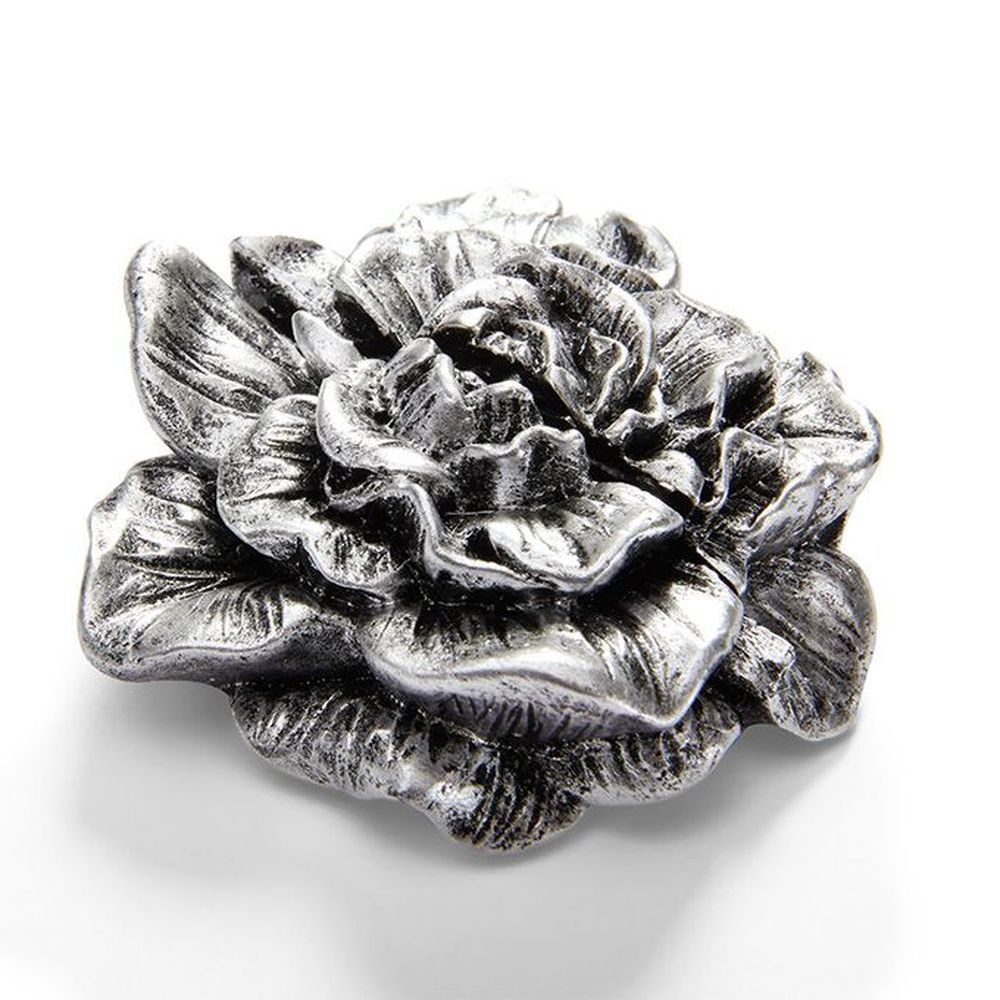 American Metalcraft Silver Polyresin Peony Whimsical Card Holder, 2-3/8 X 2-1/4 X 7/8 Inch -- 60 Per Case