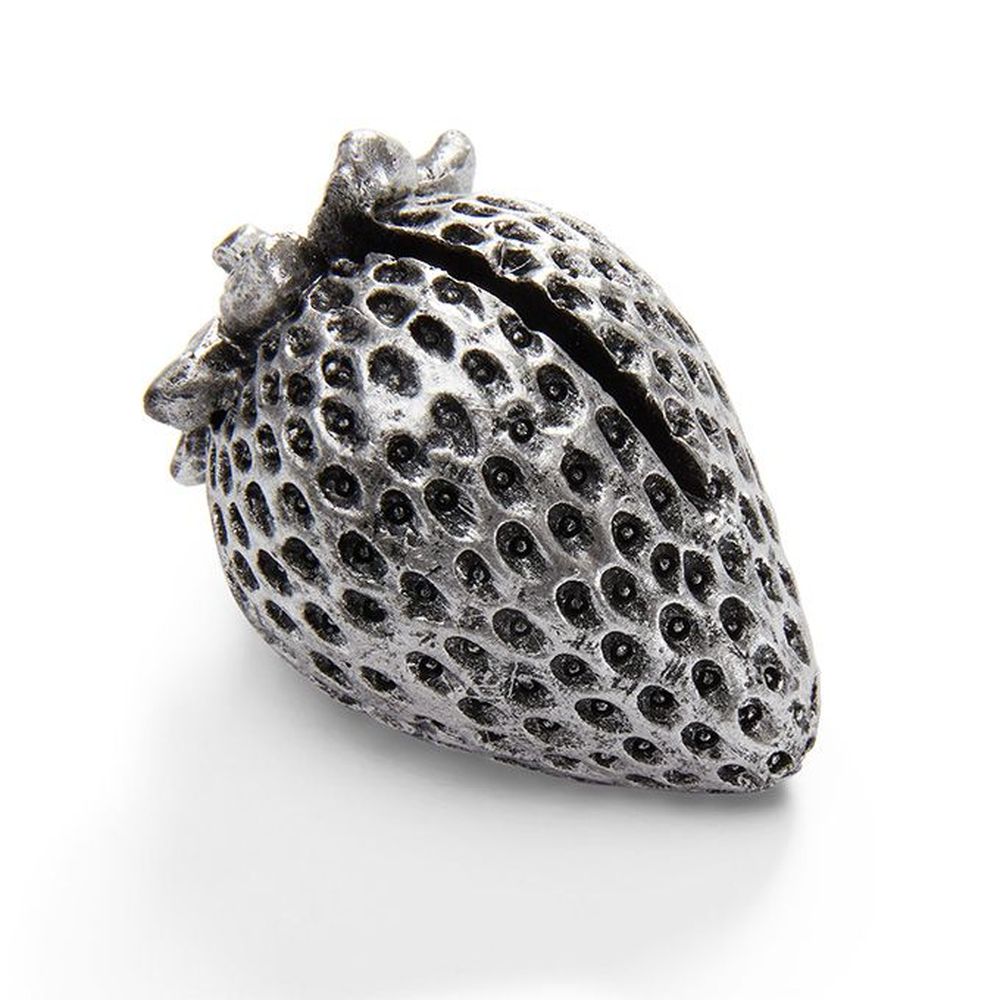 American Metalcraft Silver Polyresin Strawberry Whimsical Card Holder, 2 X 1-3/8 X 1-3/8 Inch -- 60 Per Case