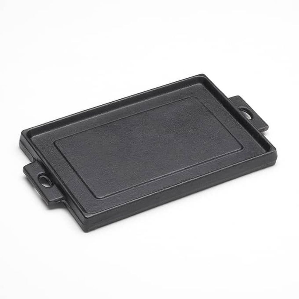 American Metalcraft Black Cast Iron Small Rectangle Griddle With Handles, 8-1/4 X 5-3/4 X 3/4 Inch -- 12 Per Case