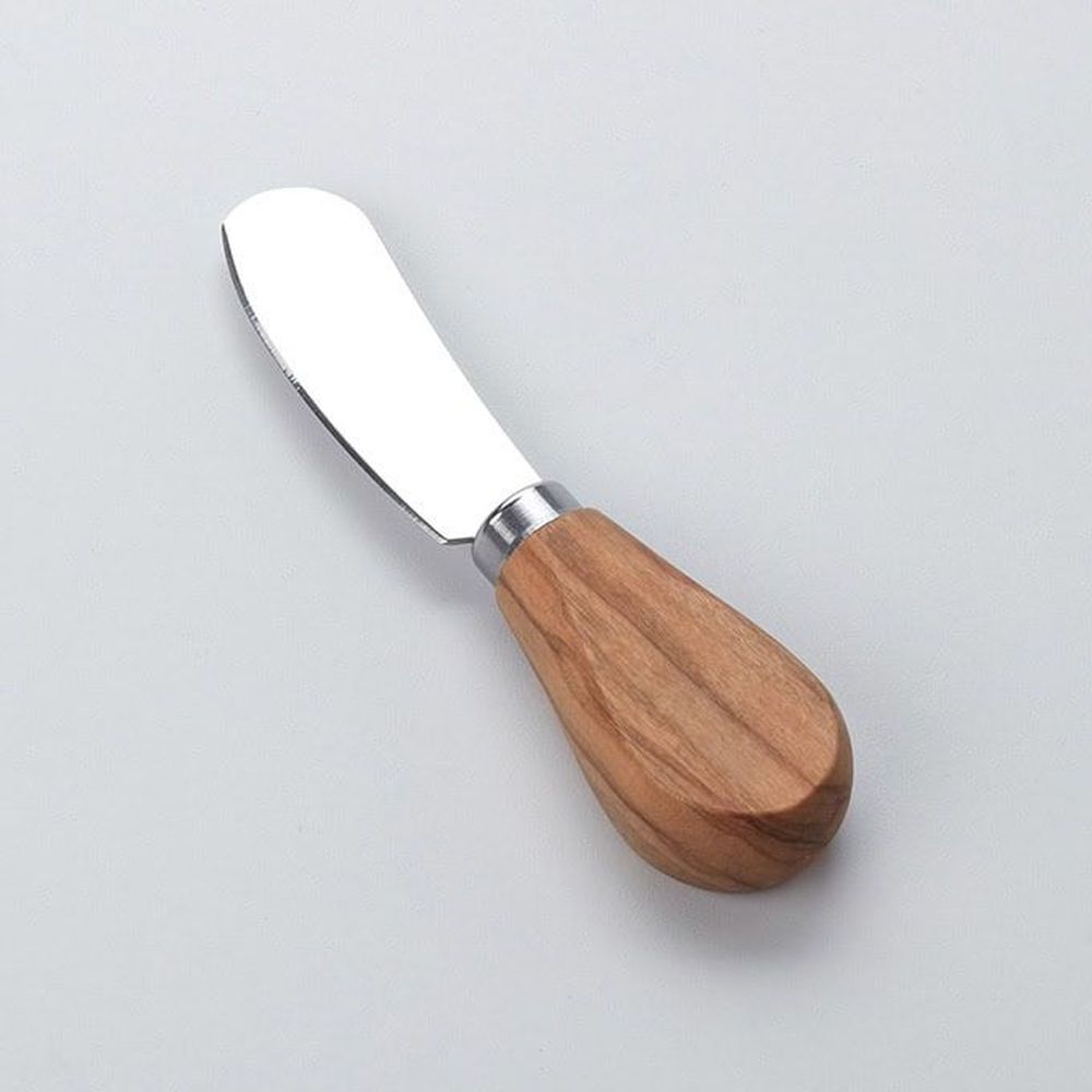 American Metalcraft Stainless Steel Soft Spreader Cheese Knife With Olive Wood Handle, 5 Inch Length -- 288 Per Case