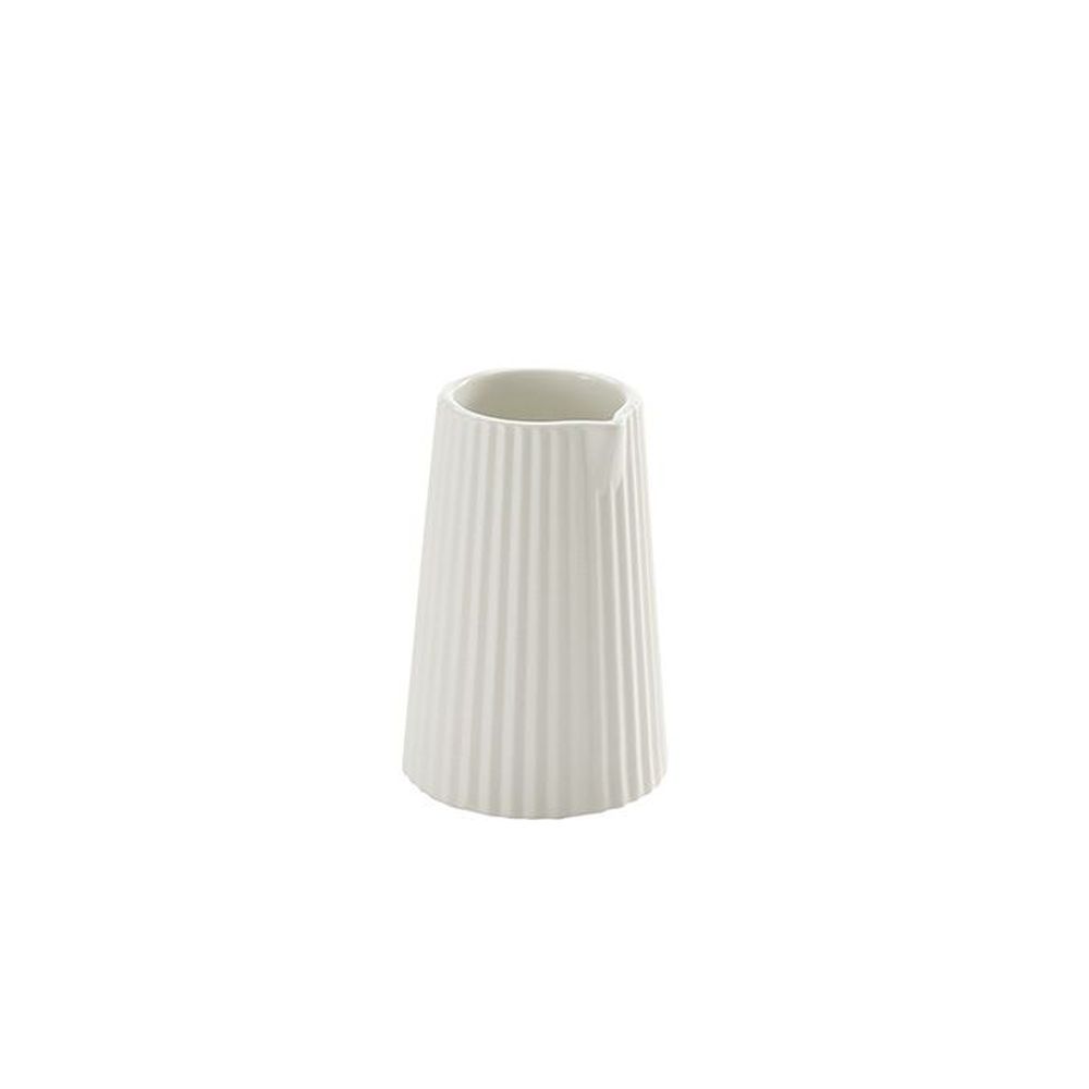 American Metalcraft White Ceramic Fluted Creamer, 4-1/2 Ounce Capacity -- 60 Per Case
