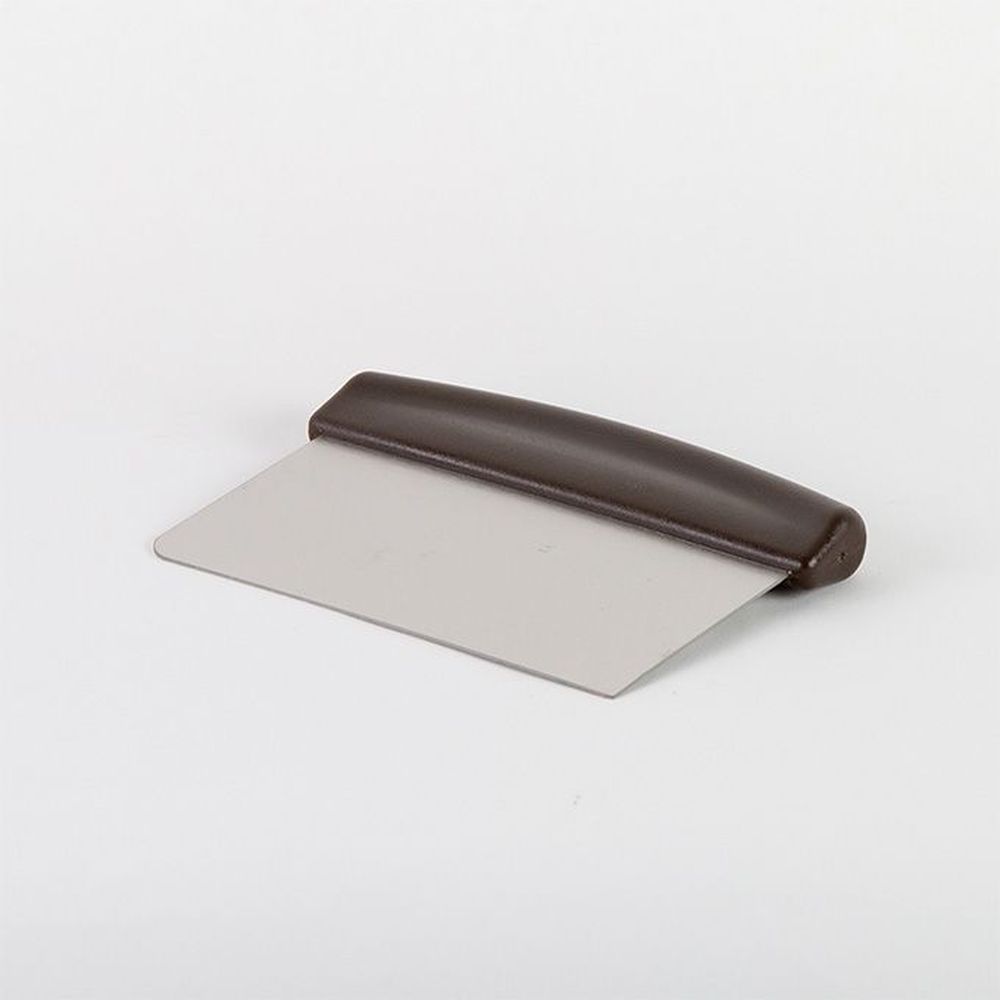 American Metalcraft Stainless Steel Dough Cutter And Scraper With 6 Inch Black Plastic-handle, 6-3/8 X 4-1/2 Inch -- 120 Per Case